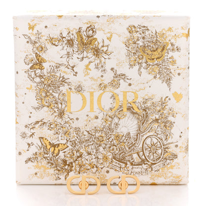 Christian Dior Metal Petit CD Stud Earrings Gold 5 of 5