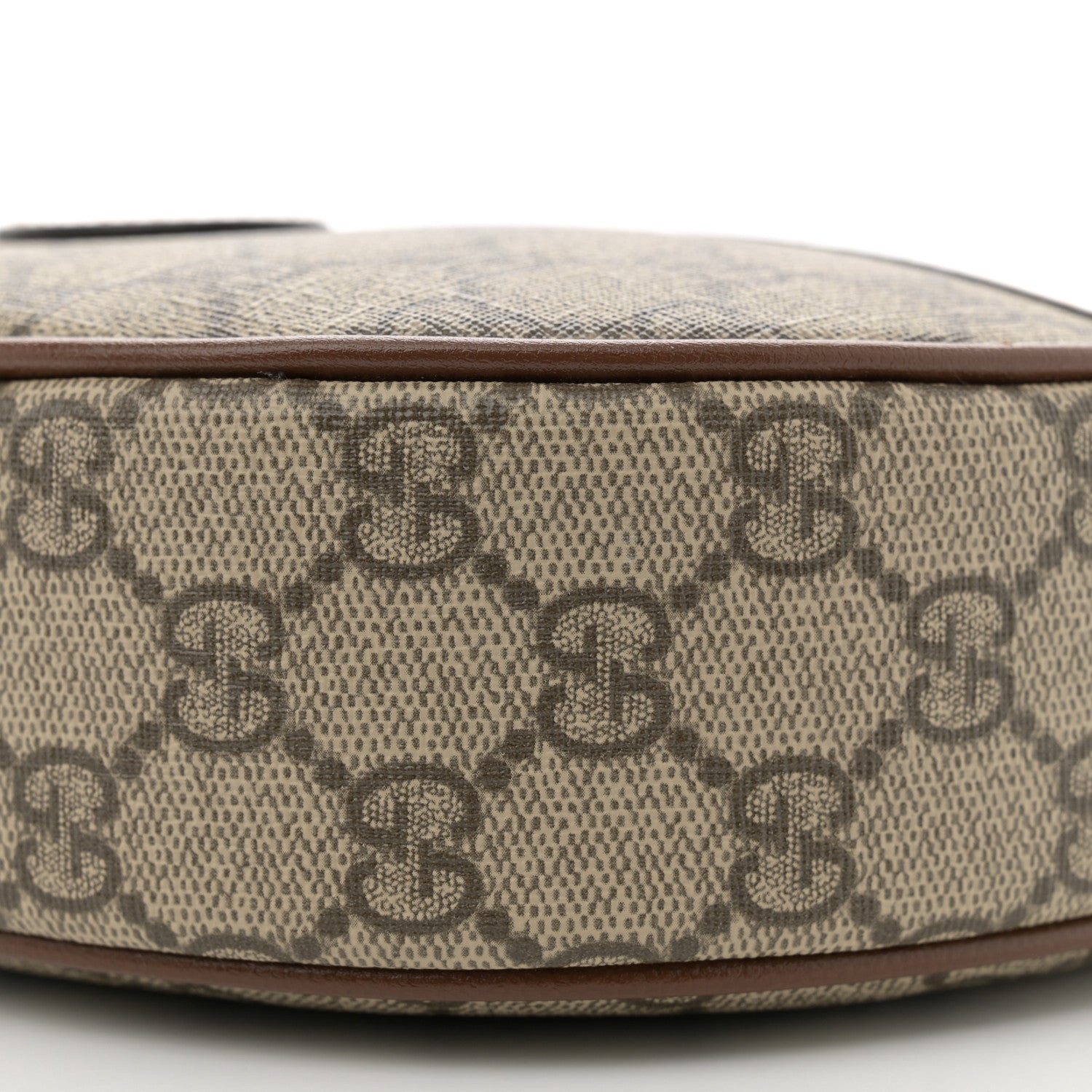 Gucci GG Supreme Monogram Azalea Calfskin Mini Retro Interlocking G Half Moon Bag Beige Ebony Brown Sugar Beige Ebony Brown Sugar 10 of 10