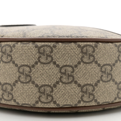 Gucci GG Supreme Monogram Azalea Calfskin Mini Retro Interlocking G Half Moon Bag Beige Ebony Brown Sugar Beige Ebony Brown Sugar 10 of 10