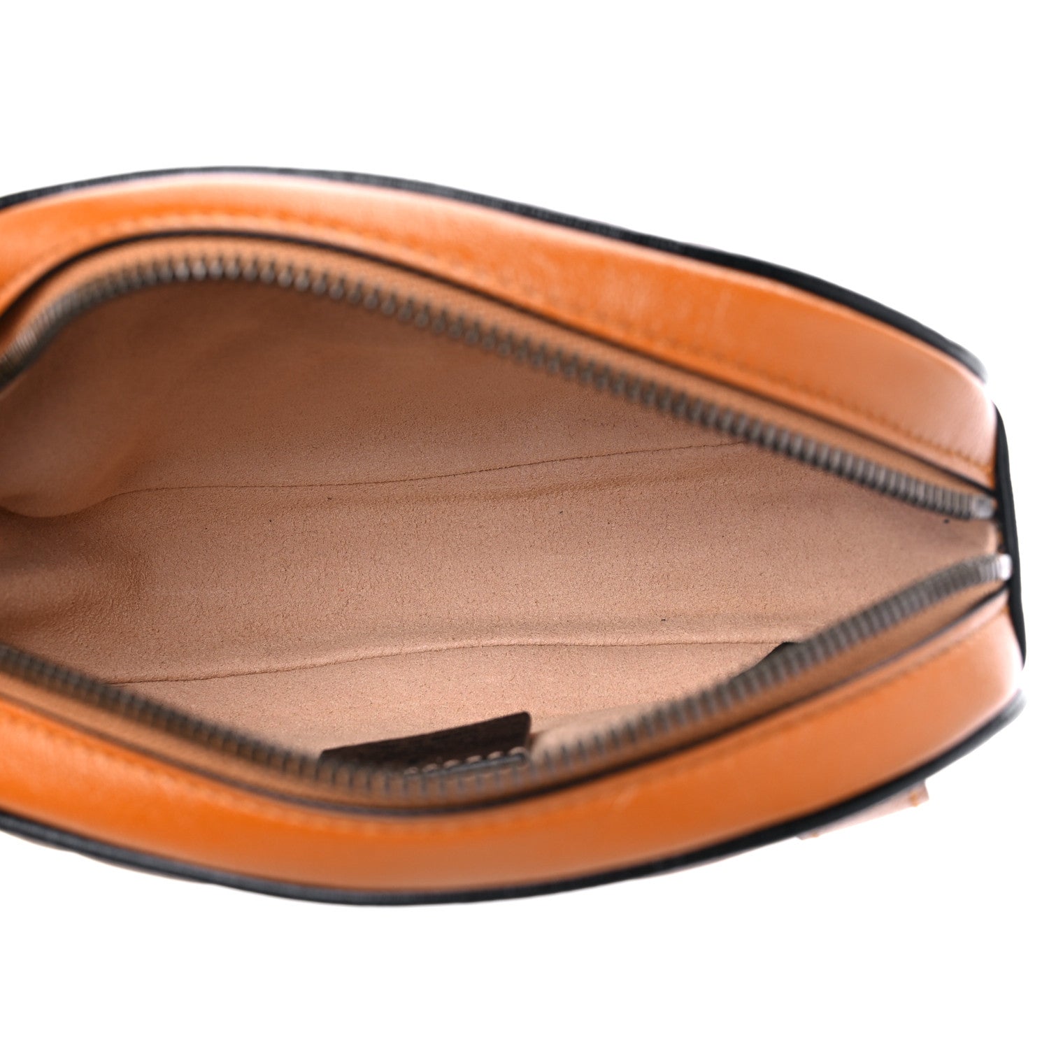 Gucci Vintage Effect Calfskin Matelasse Diagonal Torchon GG Marmont Belt Bag 85 34 Cognac 4 of 9