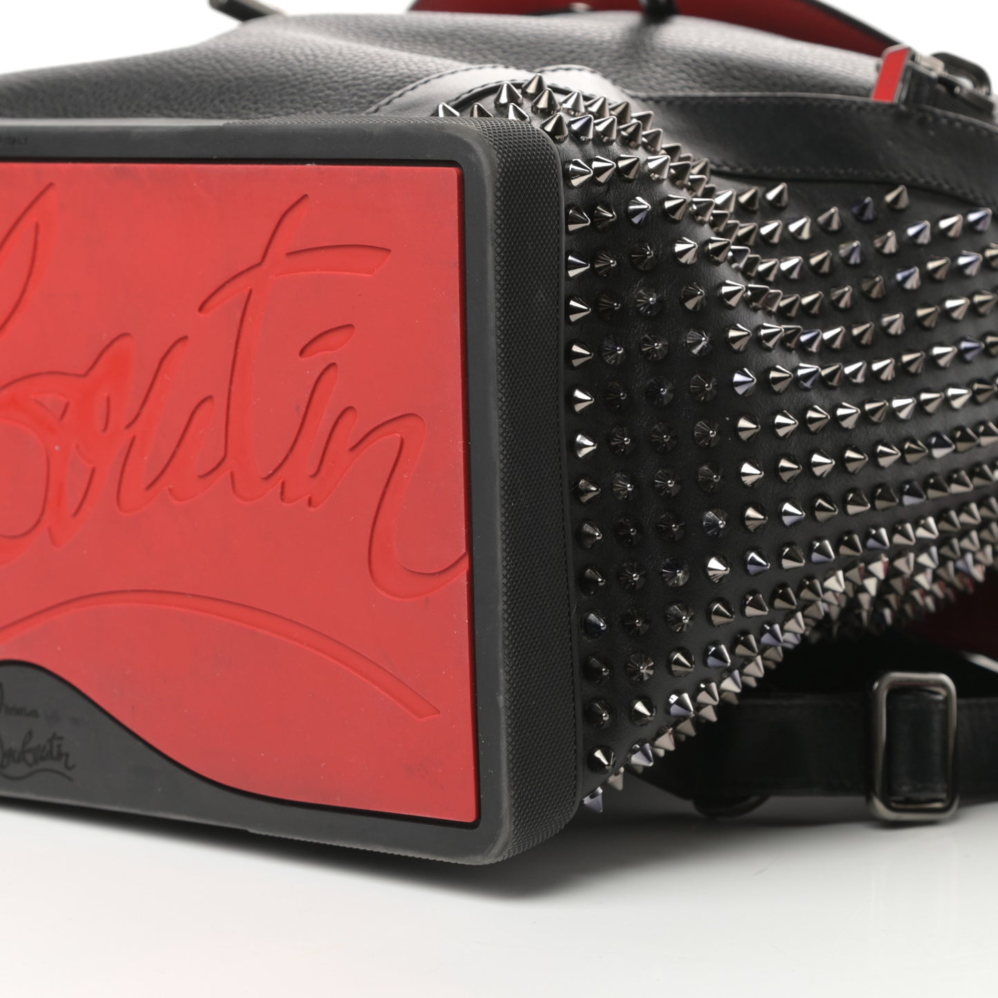 Calfskin Spiked Explorafunk Backpack Black