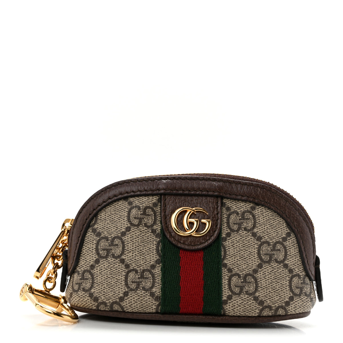 GG Supreme Monogram Web Ophidia Dome Key Pouch Beige New Acero