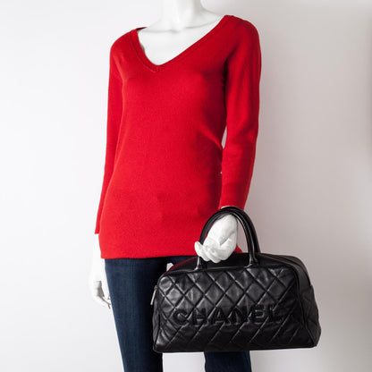 Chanel Caviar Quilted Boston Black 2 of 9