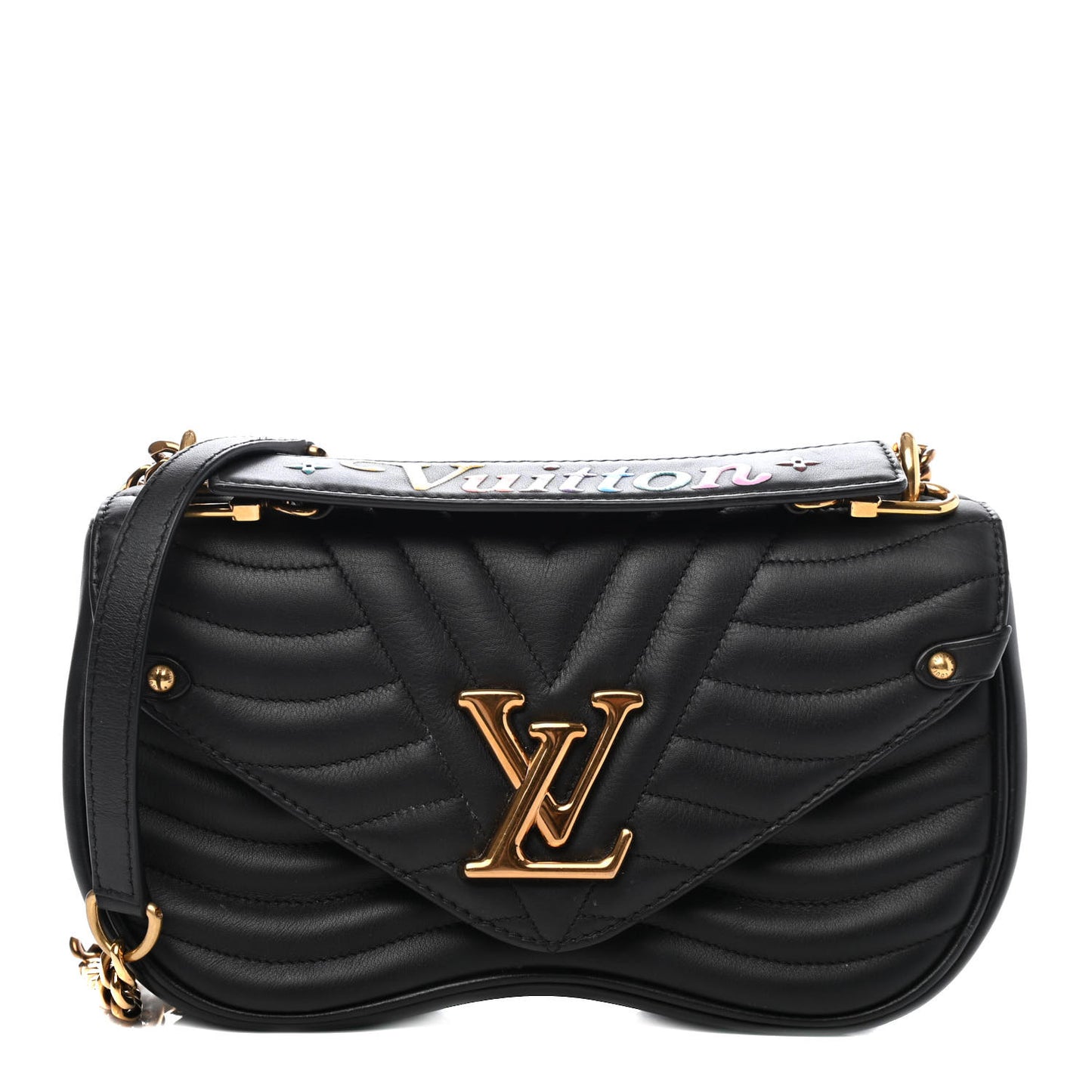 Calfskin New Wave Chain MM Black