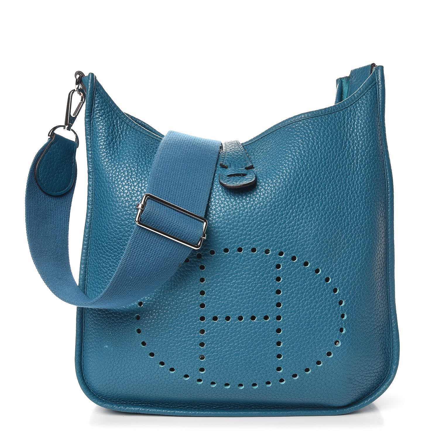 Hermes Taurillon Clemence Evelyne III PM Turquoise 1 of 10