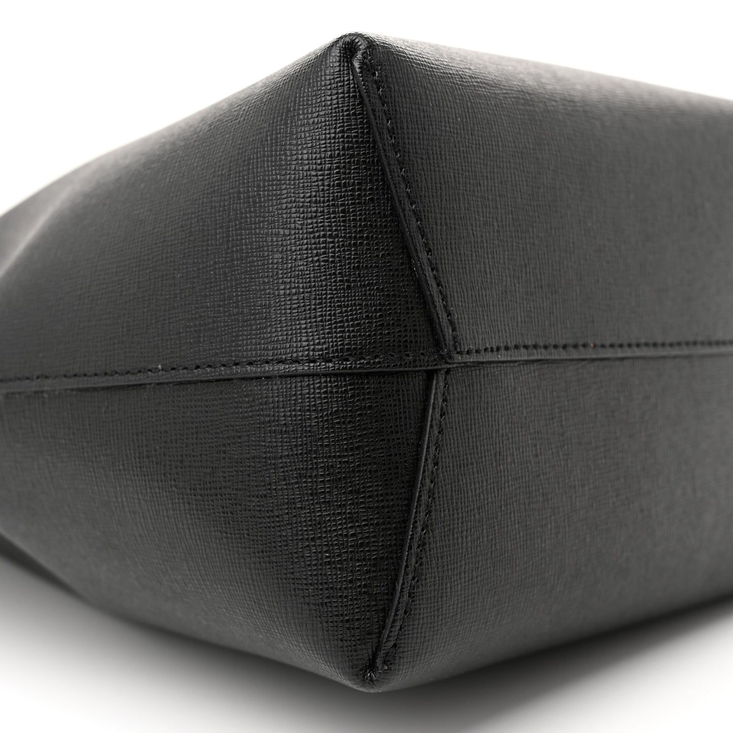 Saffiano Mini Bucket Bag Black Flamma