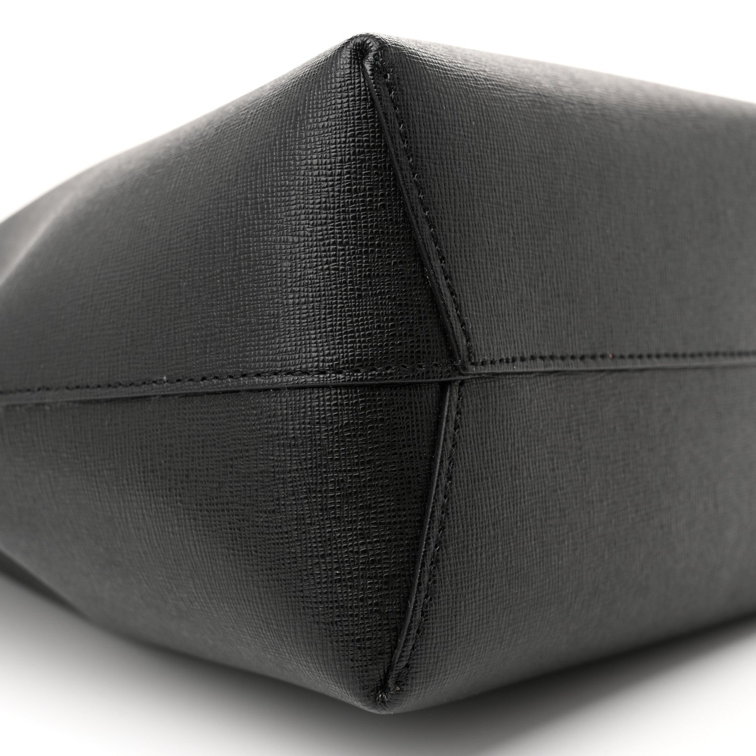 Mansur Gavriel Saffiano Mini Bucket Bag Black Flamma 9 of 12