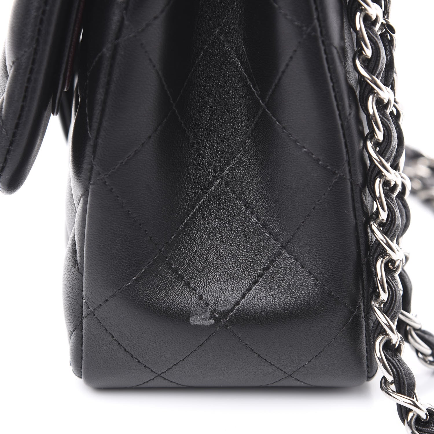 Chanel Lambskin Quilted Jumbo Double Flap Black 7 of 13