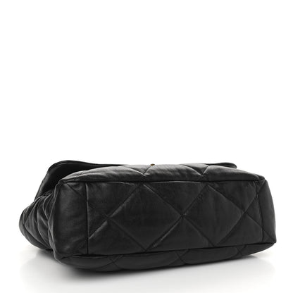 Chanel Lambskin Quilted Maxi Chanel 19 Flap Black 4 of 17