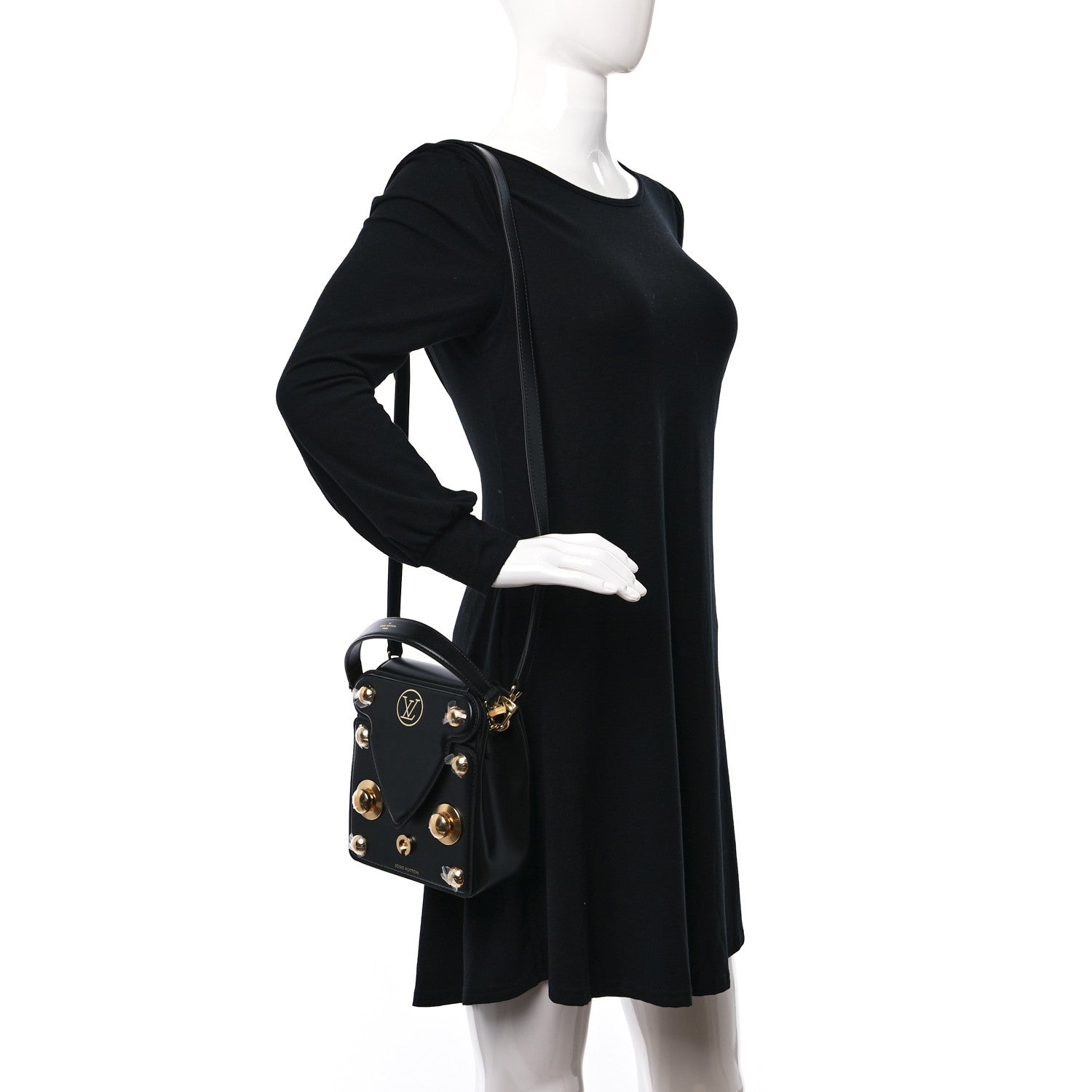 Louis Vuitton Calfskin S Lock XL Black 2 of 9