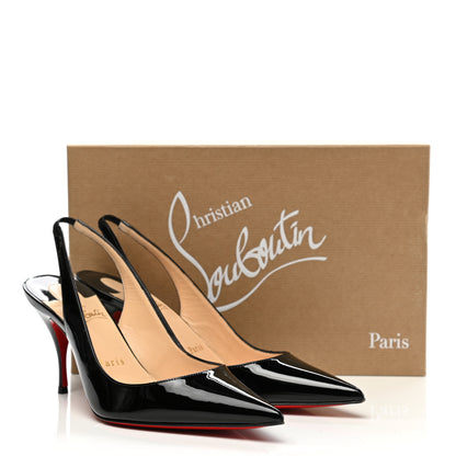 Christian Louboutin Patent Clare Sling 80 Pumps 36.5 Black 9 of 9