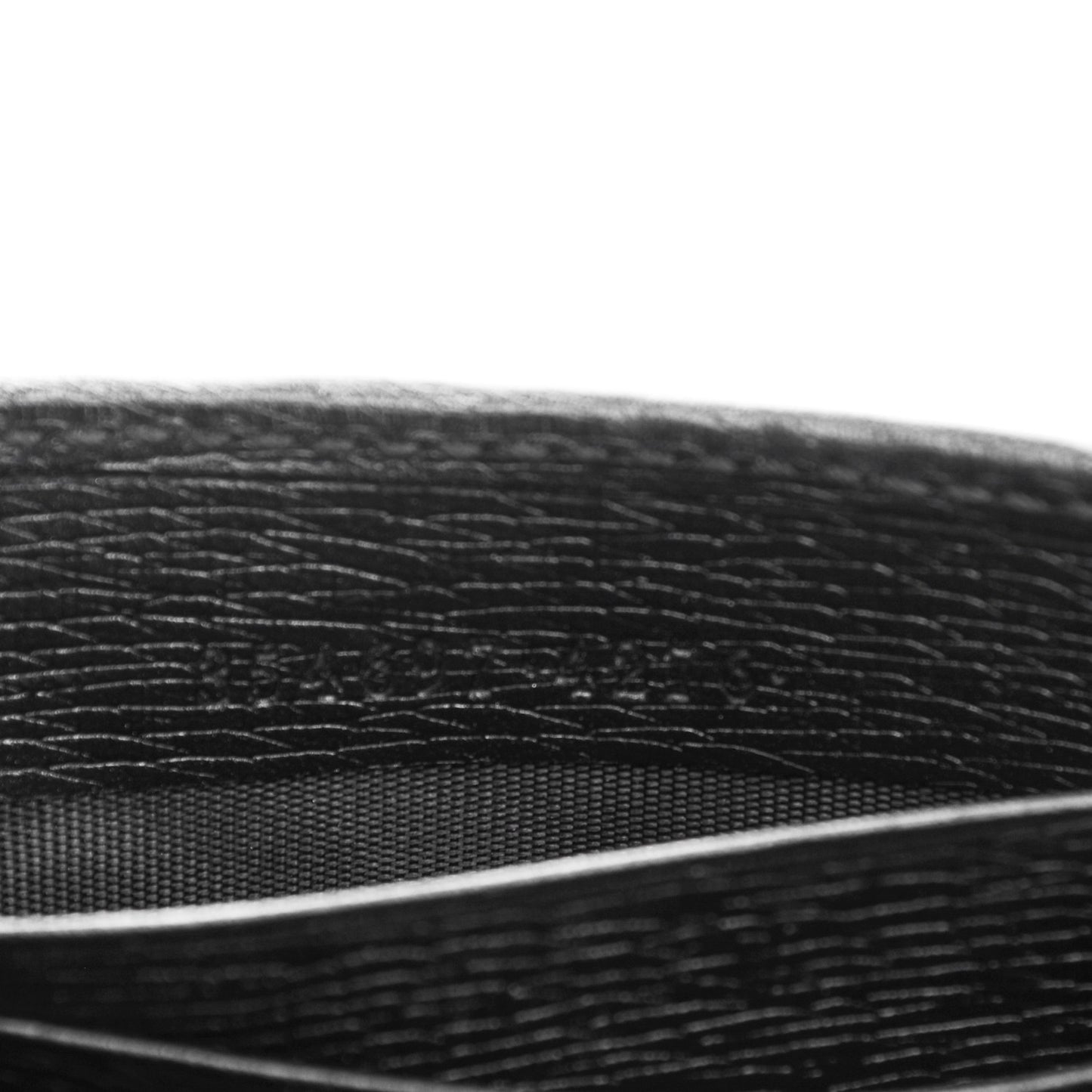 Textured Calfskin Medium Betty Chain Wallet Black