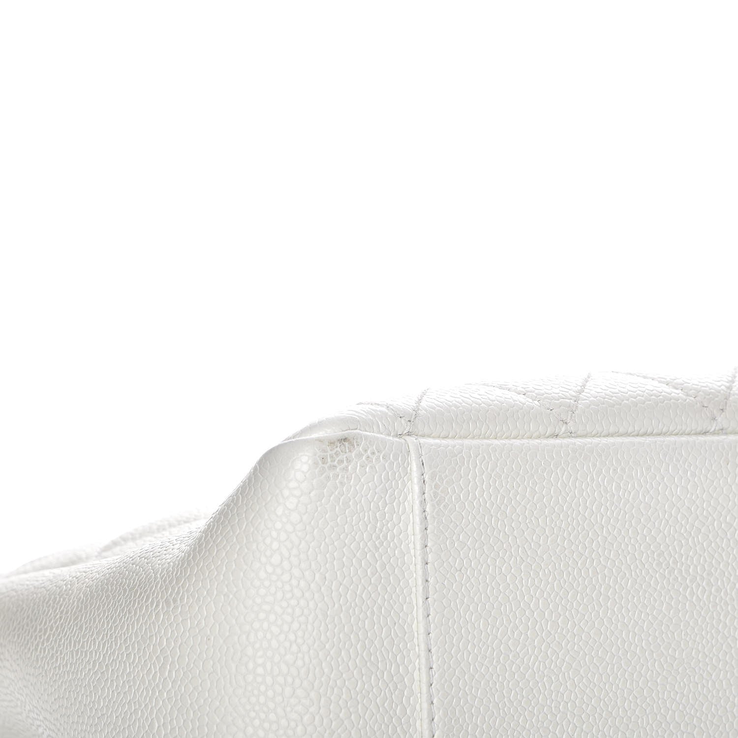Chanel Caviar Quilted Grand Shopping Tote GST White 8 of 10