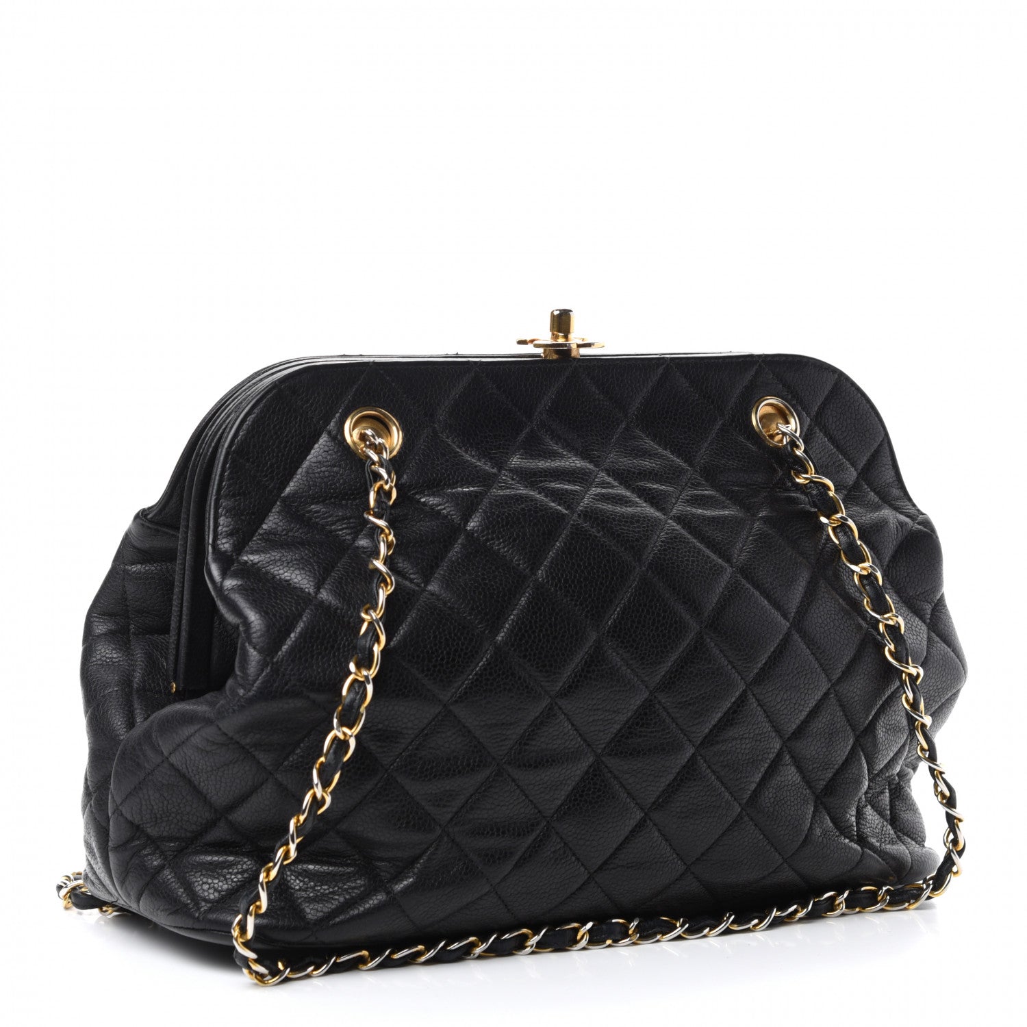 Chanel Caviar Quilted Frame Shoulder Bag Black 3 of 11