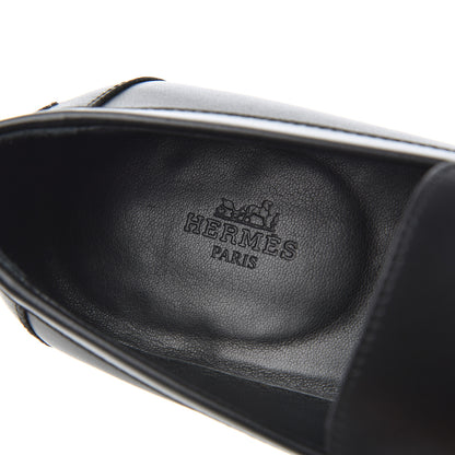 Hermes Calfskin Womens Destin Loafer 38 Black 6 of 14