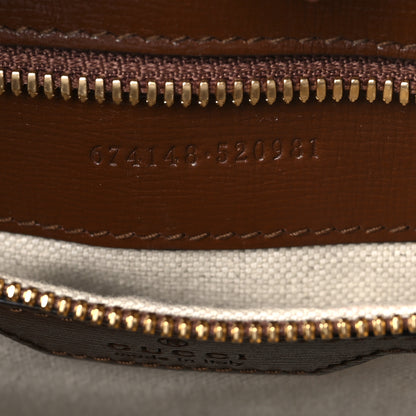 Gucci GG Supreme Monogram Azalea Calfskin Medium Retro Interlocking G Tote Bag Beige Ebony Brown Sugar 7 of 9