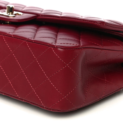 Chanel Lambskin Quilted Medium Double Flap Burgundy 10 of 13