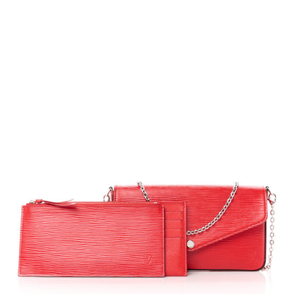 Louis Vuitton Epi Pochette Felicie Coquelicot 3 of 16