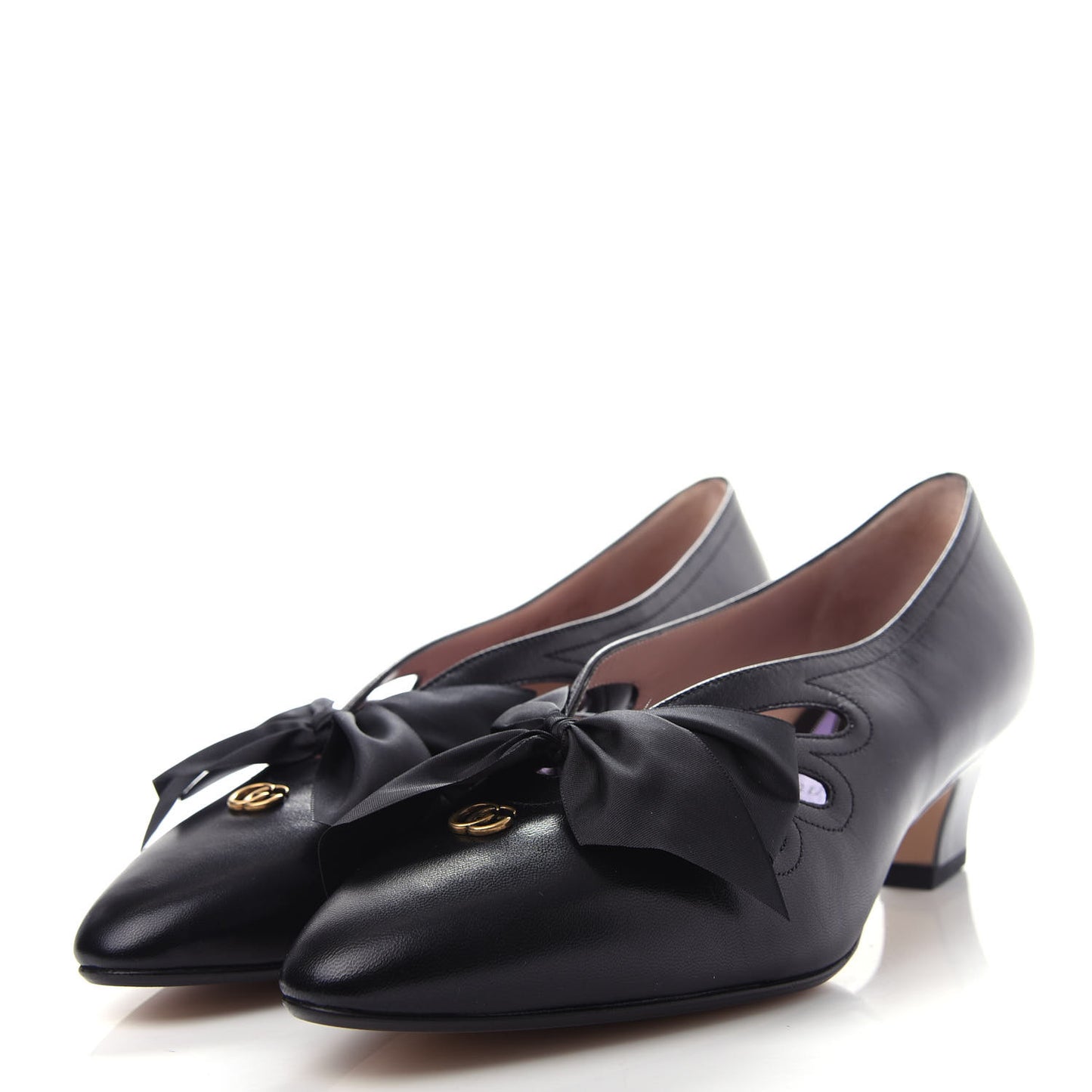Malaga Kid Bow Berith Low Heel Pumps 39 Black