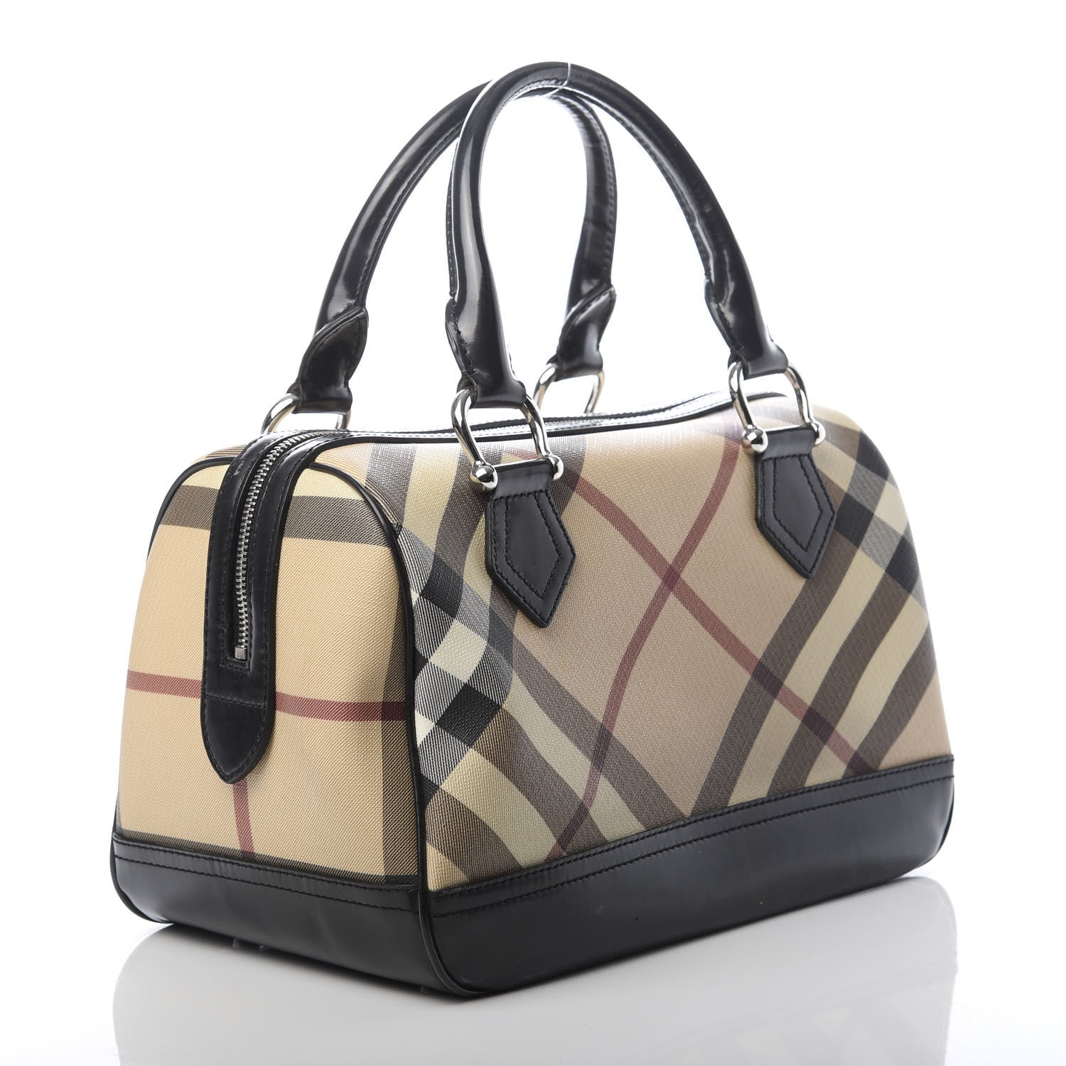 Burberry Supernova Check Bowling Bag Black 3 of 15