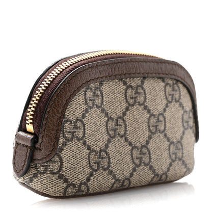 Gucci GG Supreme Monogram Web Ophidia Dome Key Pouch Beige New Acero 3 of 9