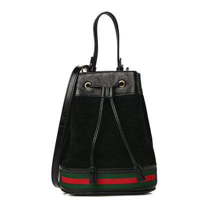 Gucci Suede Patent Web Small Ophidia Bucket Bag Black 1 of 9