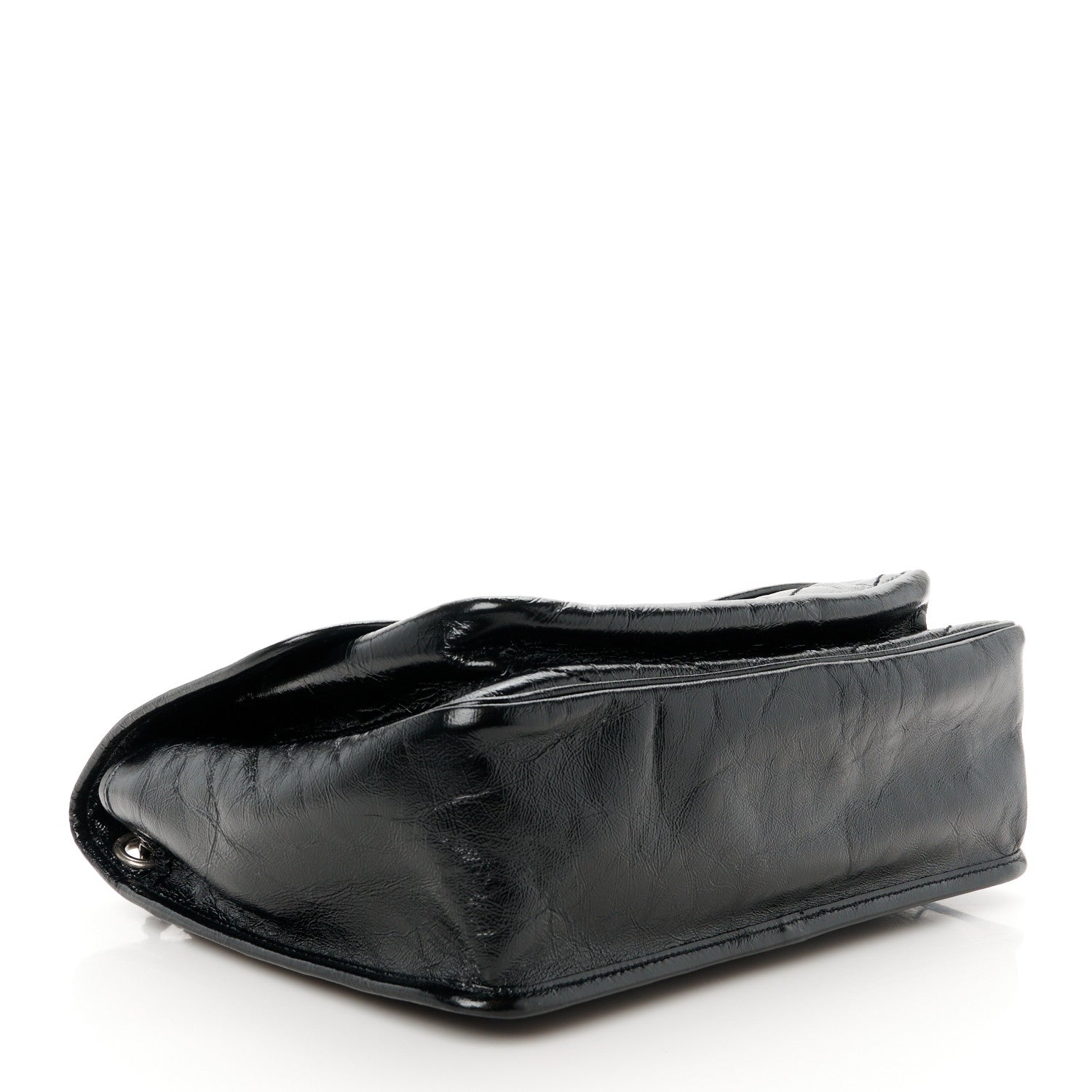 Saint Laurent Crinkled Calfskin Matelasse Monogram Medium Niki Chain Satchel Black 4 of 10