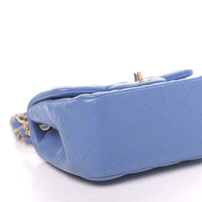 Chanel Lambskin Quilted Mini Square Flap Blue 8 of 11