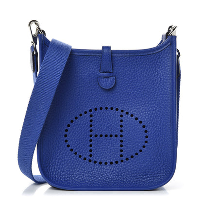 Hermes Taurillon Clemence Evelyne TPM Bleu Electrique 1 of 11