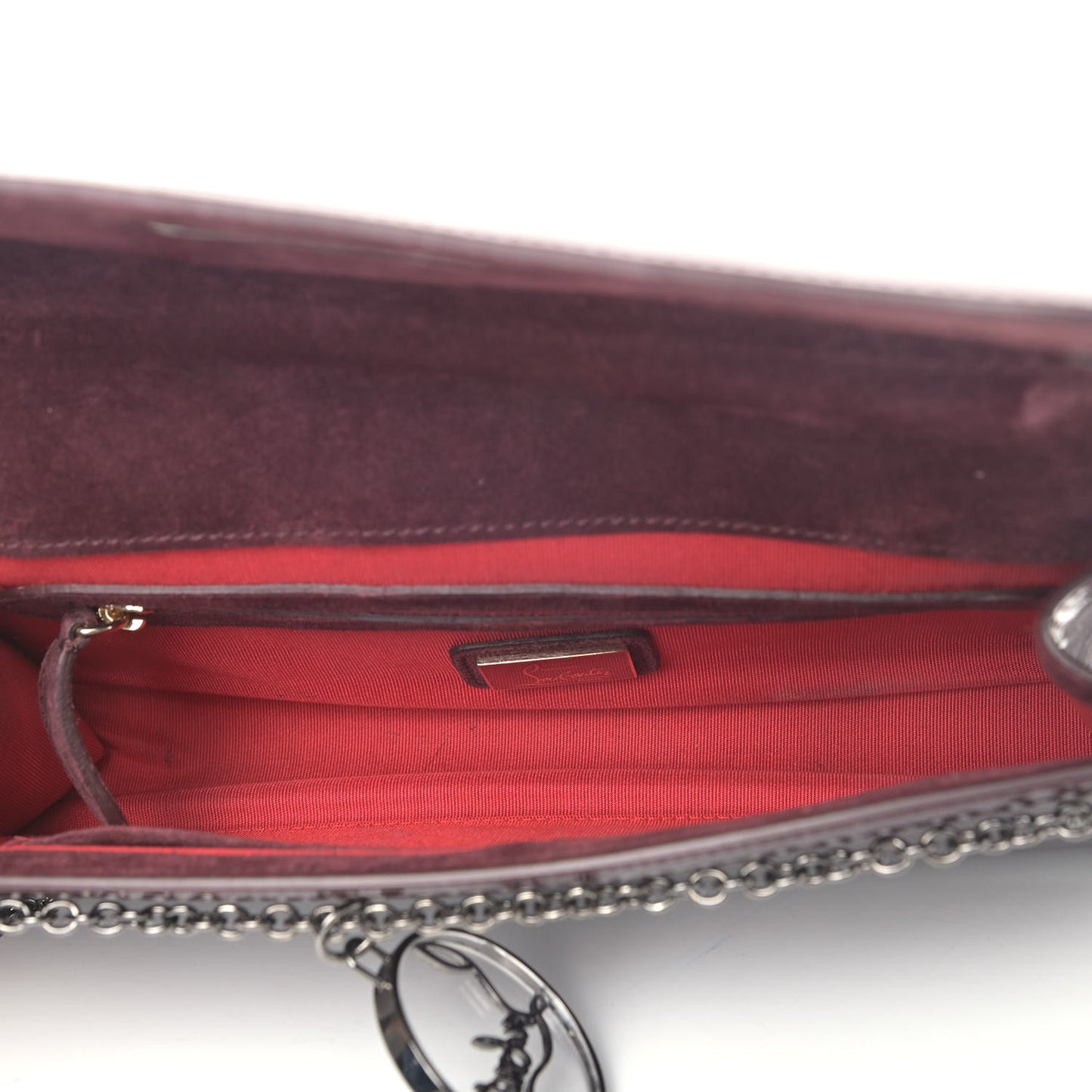 Patent Riviera Clutch Lie De Vin