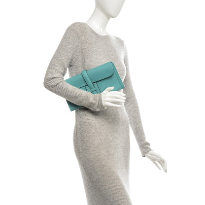Hermes Swift Jige Elan 29 Clutch Bleu Saint Cyr 2 of 7