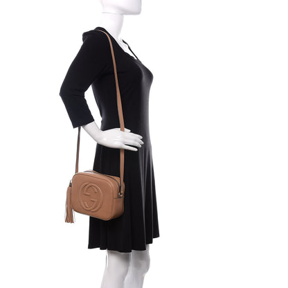 Gucci Pebbled Calfskin Small Soho Disco Bag Camelia 2 of 10