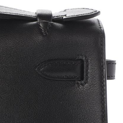 Hermes Swift Kelly Pochette Clutch Black 26 of 27