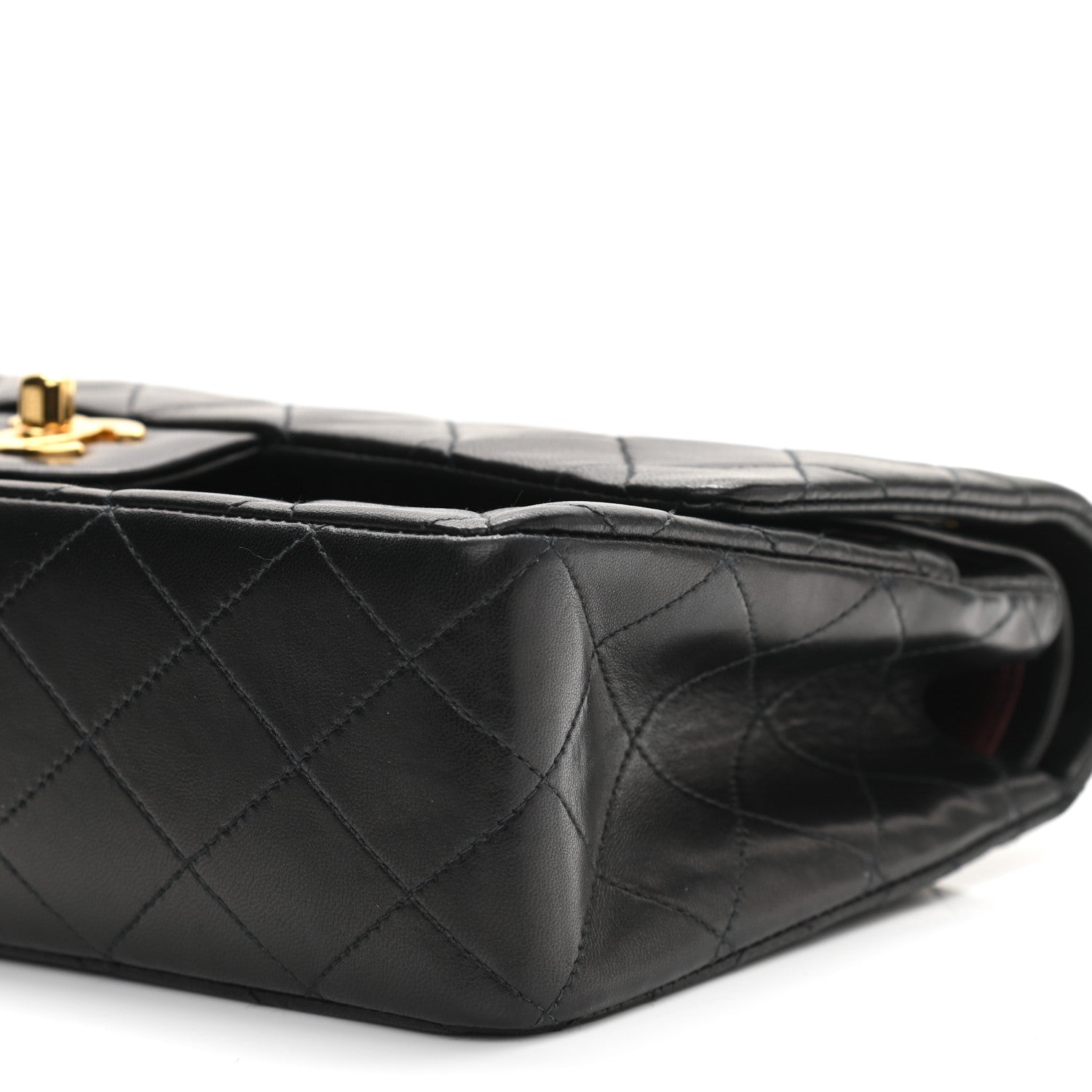 Chanel Lambskin Quilted Medium Double Flap Black 11 of 12