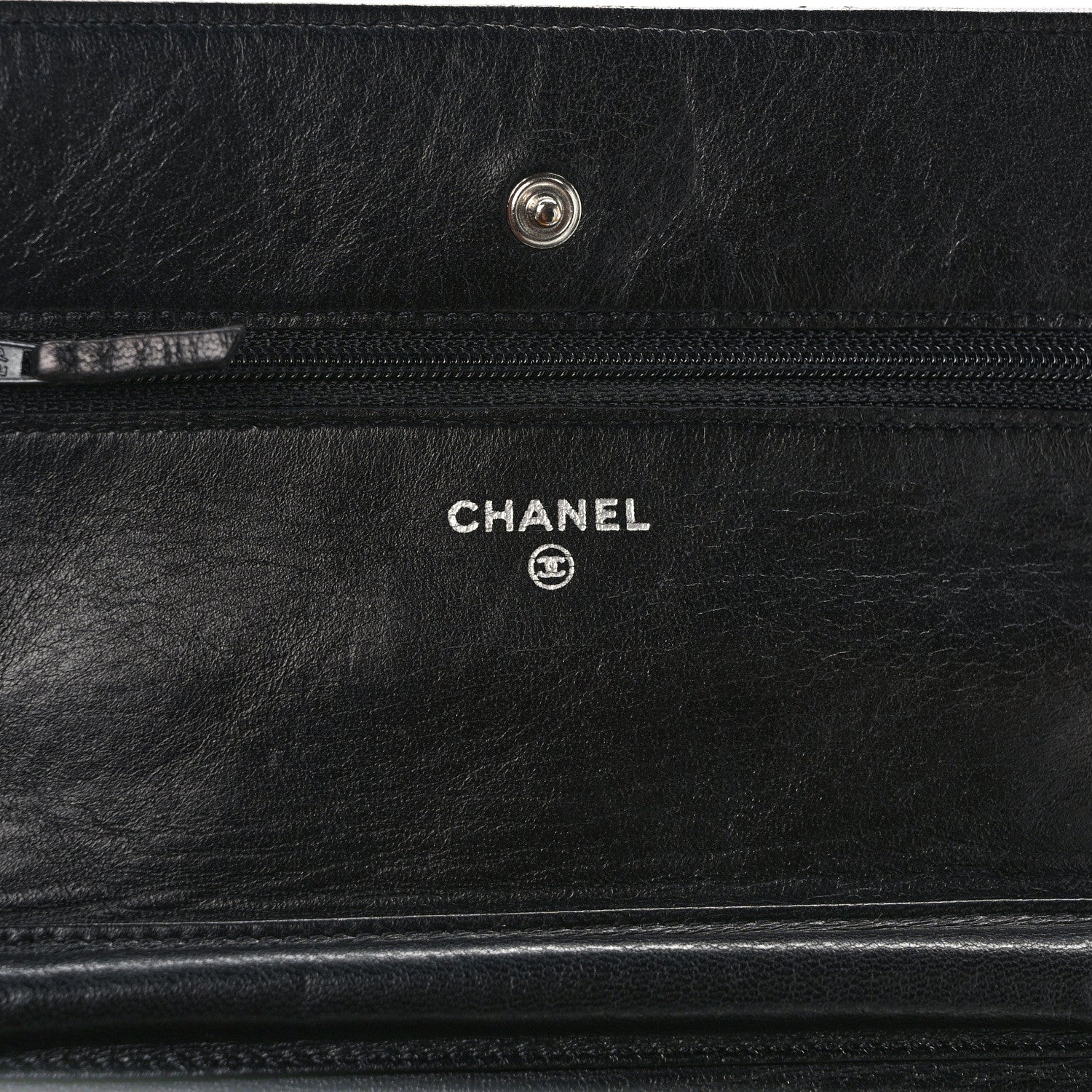 Chanel Lambskin Quilted Wallet On Chain WOC Black 6 of 14