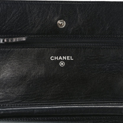 Chanel Lambskin Quilted Wallet On Chain WOC Black 6 of 14
