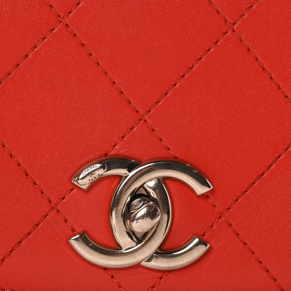 Chanel Calfskin Stitched Small Ring My Bag Flap Crossbody Red 8 of 10