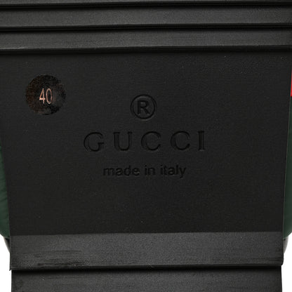 Gucci Nylon Web Womens Slide Sandals 40 Black Green Red 8 of 9