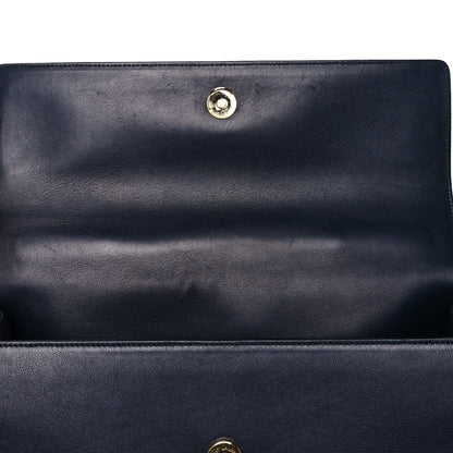 Saint Laurent Calfskin Medium Moujik Top Handle Bag Navy 11 of 12