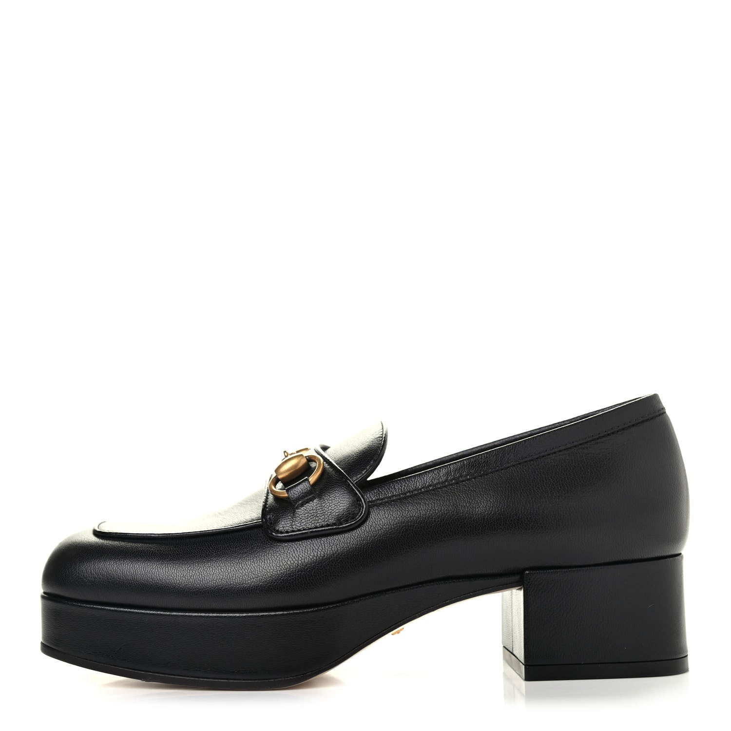 Gucci Goatskin Houdan Platform Loafers 37 Black 1 of 4