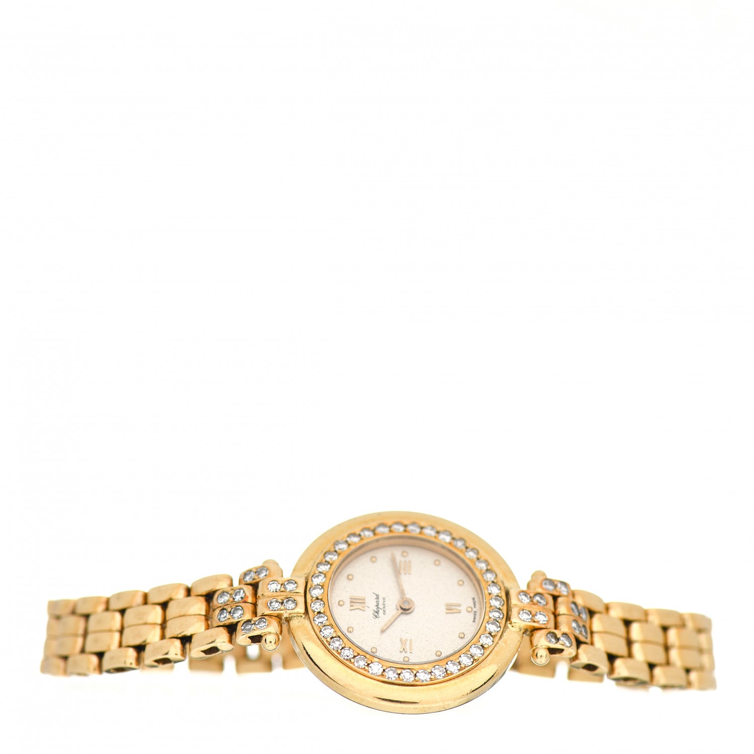 Chopard 18K Yellow Gold Diamond Bezel 22mm Quartz Watch 2 of 5