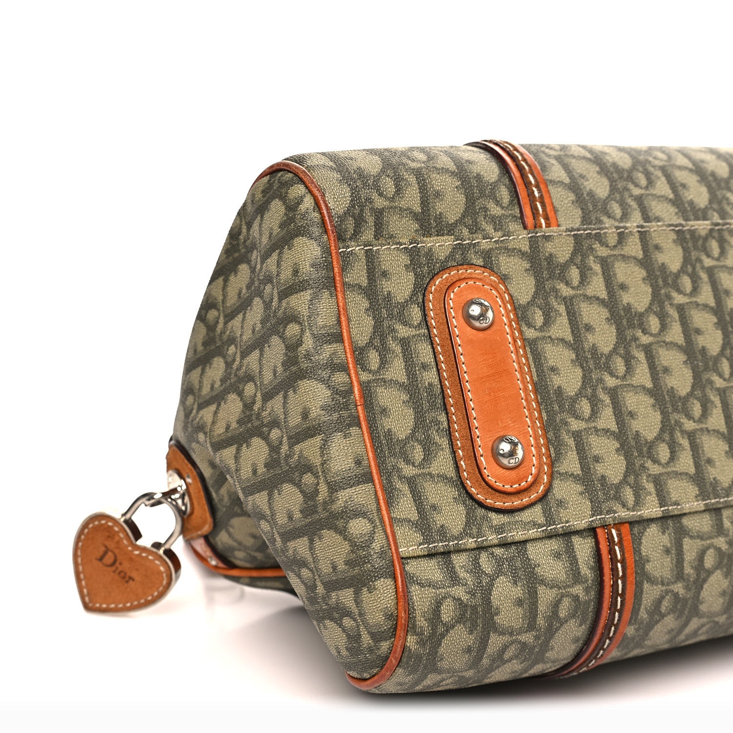 Christian Dior Monogram Trotter Romantique Boston Bag Green 8 of 14