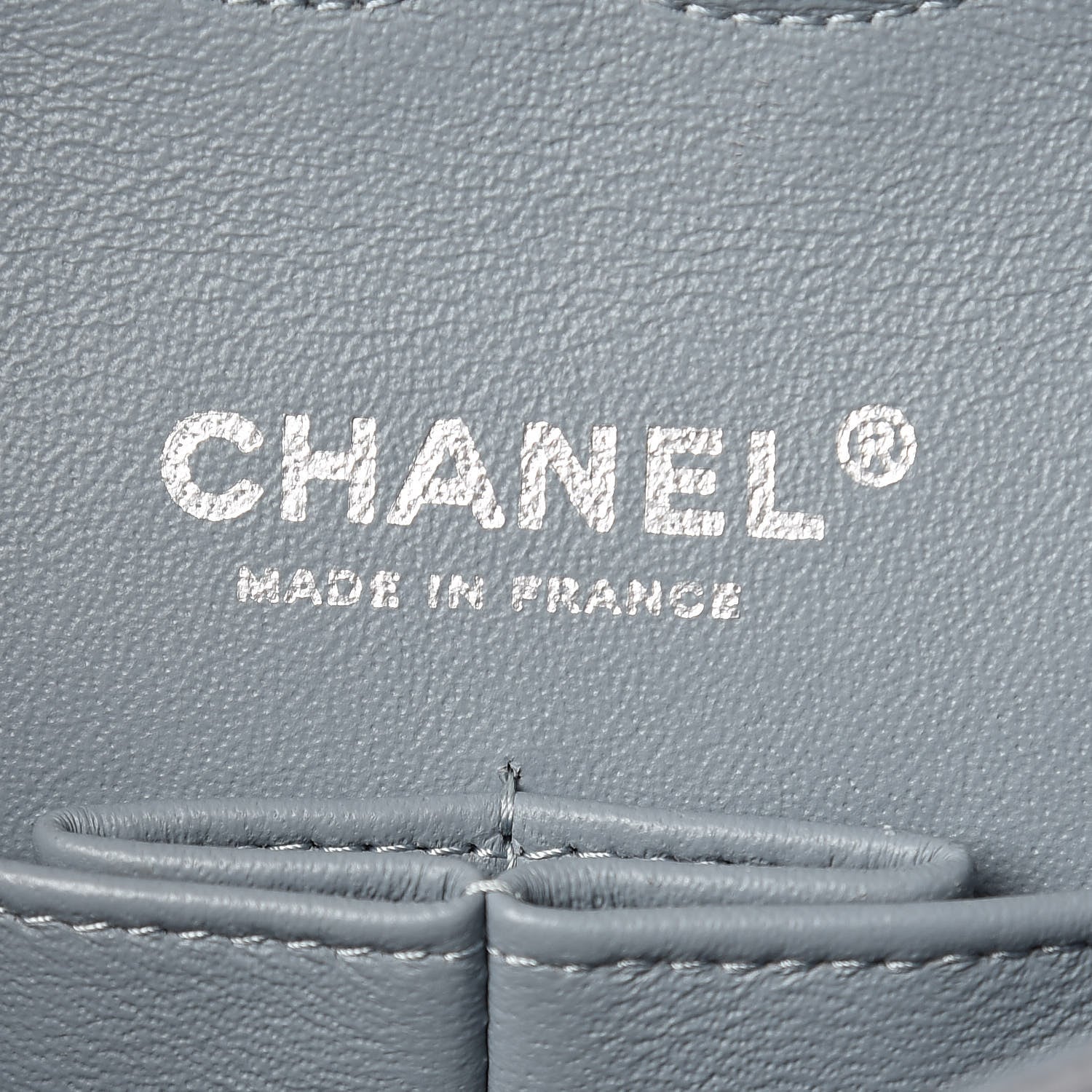 Chanel Iridescent Caviar Quilted Medium Double Flap Light Grey 8 of 11
