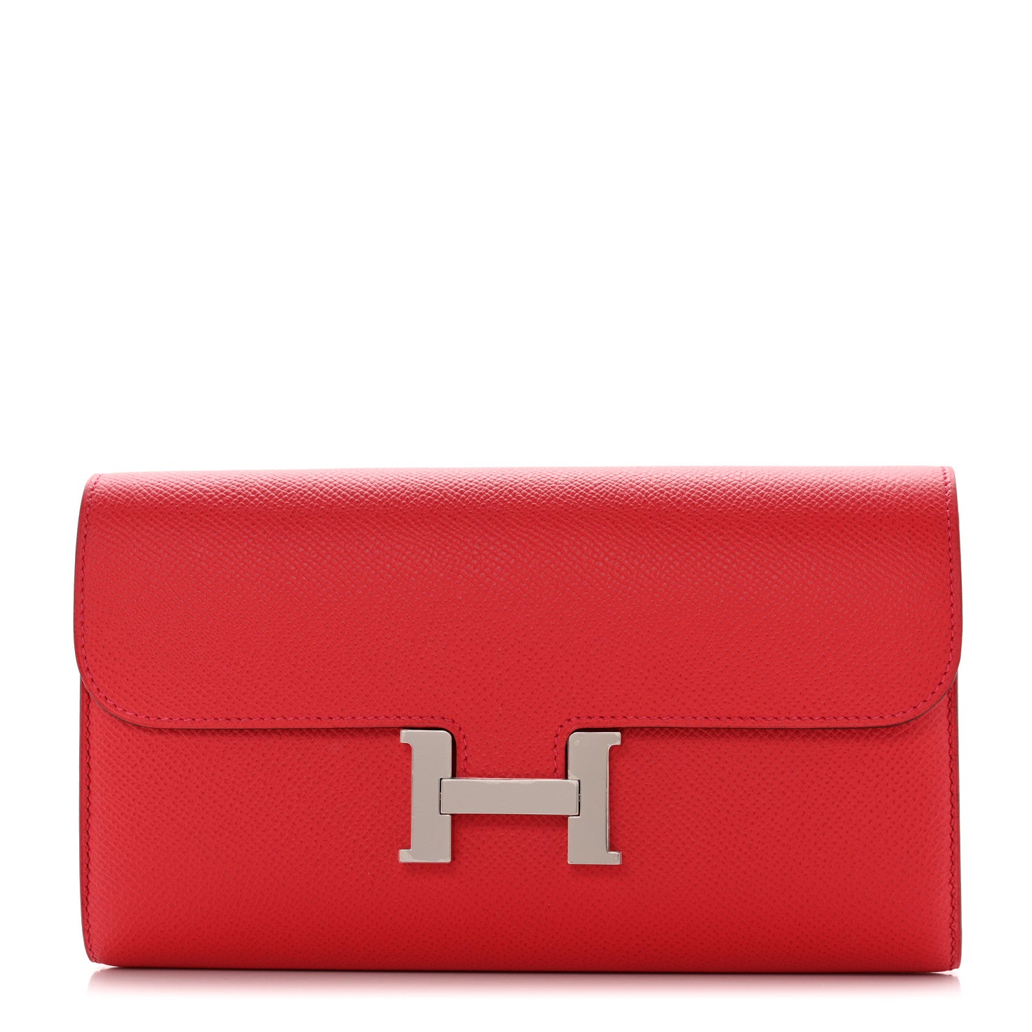 Hermes Epsom Constance Long Wallet Rouge Casaque 1 of 7