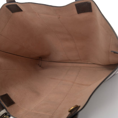 Gucci GG Supreme Monogram Web Large Ophidia Vertical Shopping Tote Brown 4 of 5
