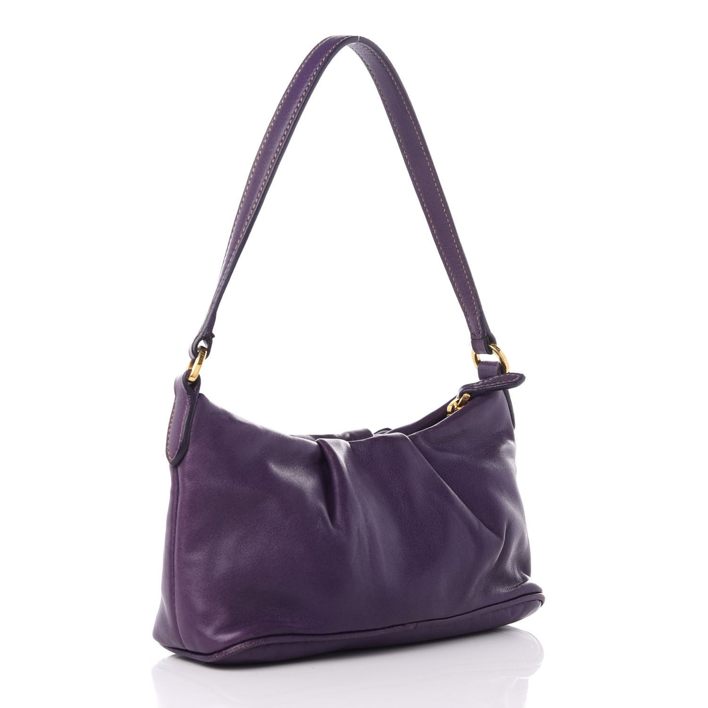 Nappa Rosette Shoulder Bag Viola