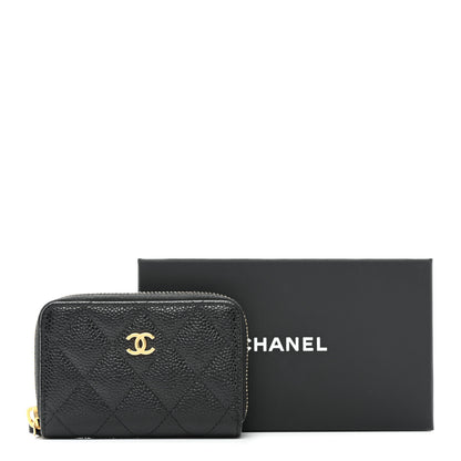 Chanel Caviar Quilted Zip Coin Purse Black 8 of 8