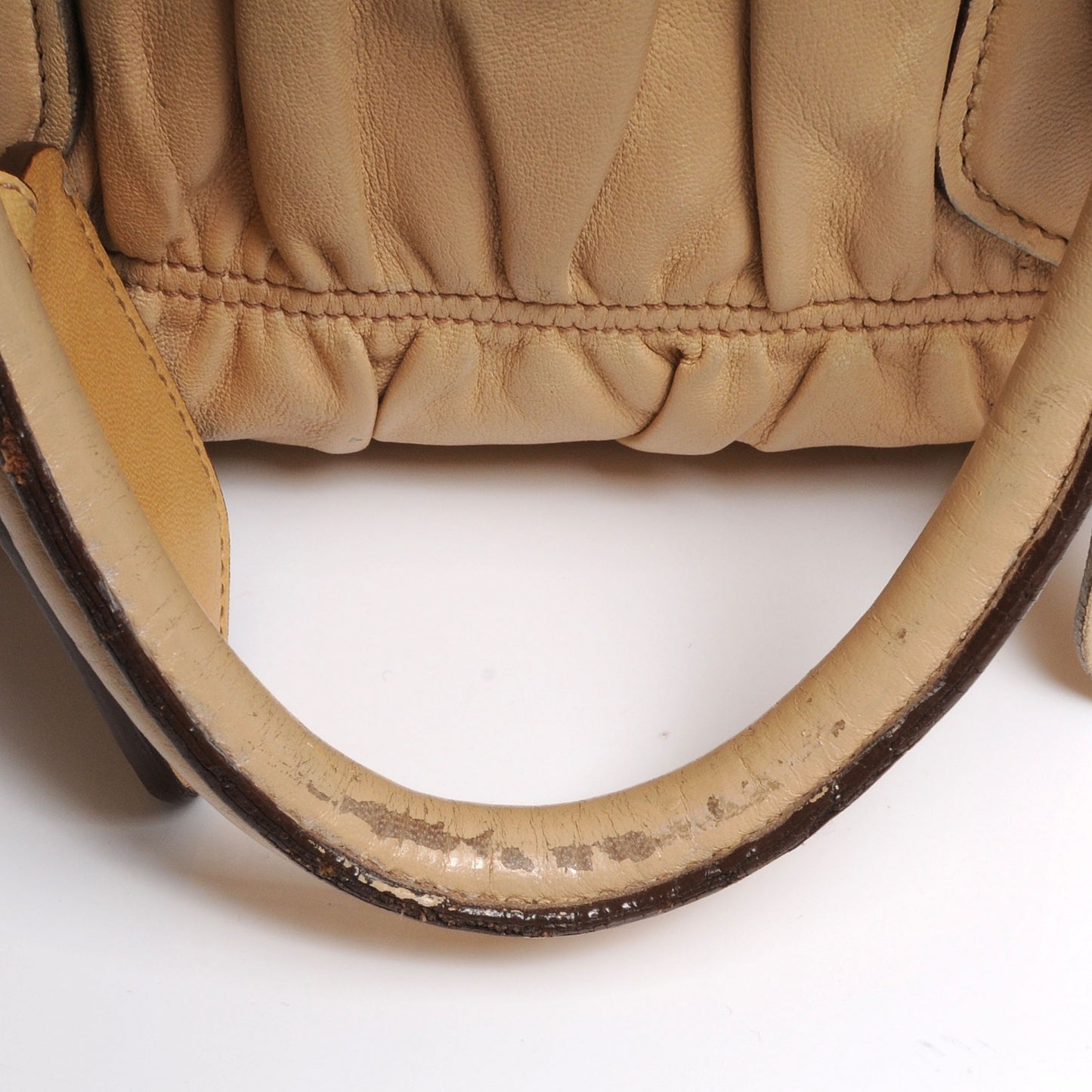 Nappa Leather Gaufre Tote Beige