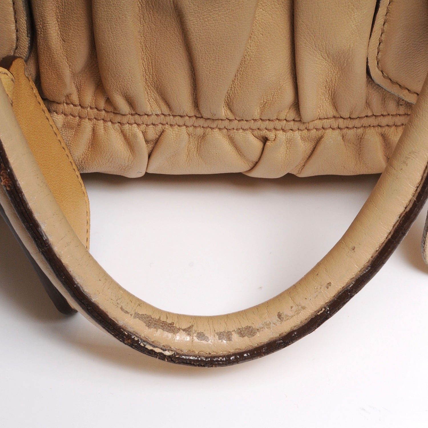 Prada Nappa Leather Gaufre Tote Beige 9 of 10