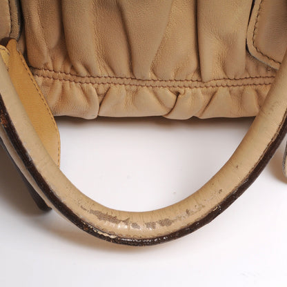 Prada Nappa Leather Gaufre Tote Beige 9 of 10